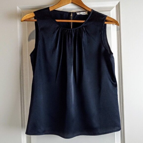 Calvin Klein Tops - Calvin Klein Black Satin Sleeveless Top